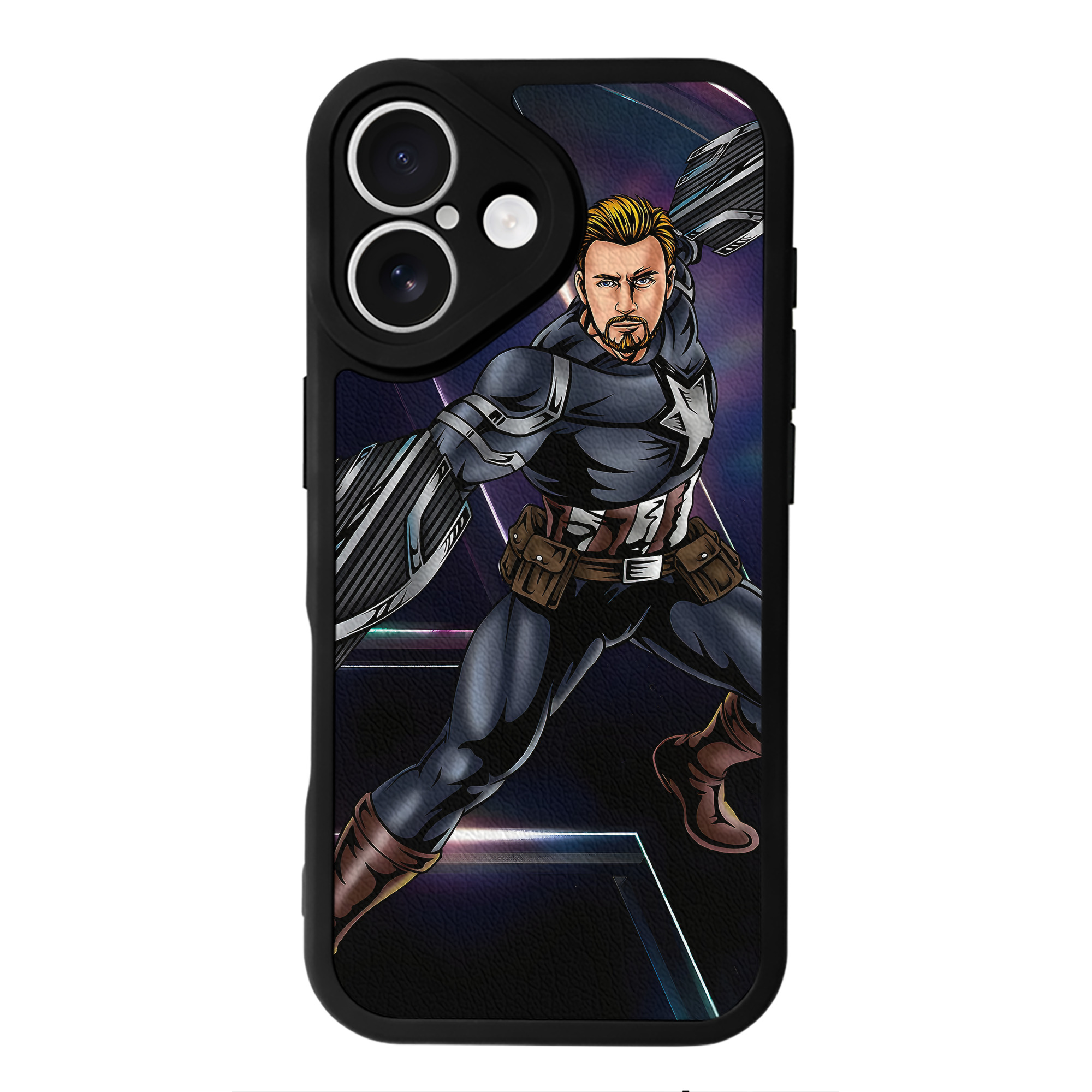 （画像用） アベンジャーズ The Avengers 【iPhone 16シリーズ対応】シリコンスマホケース（レザー調） 材質：シリコン